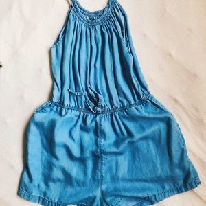 Denim Romper Shorts